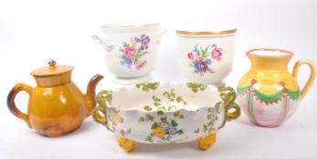 COLLECTION OF FOREIGN STUDIO ART POTTERY & PLANTERS