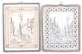 PAIR OF 17TH CENTURY FLEMISH GLASS WINDOW PANELS