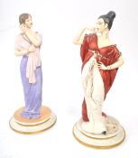 CAPODIMONTE - TWO MODE LIBERTY PORCELAIN LADIES FIGURES