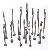 COLLECTION OF AFRICAN WOOD FIGURE CARVINGS