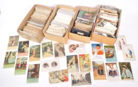 LARGE COLLECTION OF LOOSE POSTCARDS - VICTORIAN & LATER