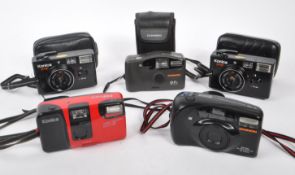 KONICA - COLLECTION OF POP CAMERAS & TWO CHINON