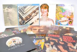 COLLECTION LP VINYL RECORDS - BEATLES - BOWIE - QUEEN