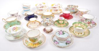 ROYAL ALBERT / SHELLEY / PARAGON - COLLECTION OF TEACUPS