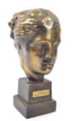HOLLOW BRONZE CLASSICAL BUST OF ' YREIA ' THE GODDESS OF HYGIENE