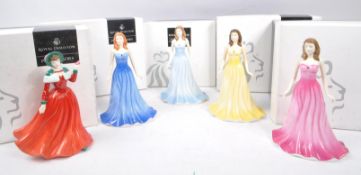 ROYAL DOULTON - COLLECTION OF PRETTY LADIES GEMSTONES FIGURES