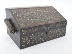 20TH CENTURY INDIAN BONE INLAID DESK TIDY