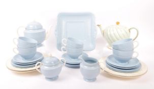 WEDGWOOD - CLYDE BLUE QUEENSWARE EDME STYLE TEA SERVICE