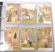COLLECTION EARLY 20TH CENTURY ROMANCE RELATED POSTCARDS