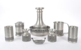 HAUGRUD NORWAY - COLLECTION OF PEWTER TABLEWARE