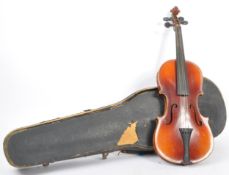 EARLY 20TH CENTURY FULL SIZE VIOLIN WITH CASE