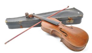19TH CENTURY 4/4 MAHOGANY VIOLIN