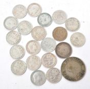 COLLECTION OF EARLY 20TH CENTURY EDWARDIAN SILVER COINS