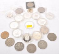 COLLECTION OF COMMEMORATIVE SILVER PROOF AND CROWN COINS