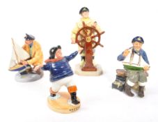 ROYAL DOULTON - FOUR SEAMAN FIGURES - THE JOLLY FISHERMAN