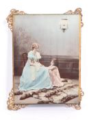 ULLMAN MFG & CO - 1898 LITHOGRAPH PRINT WITH GILT FOLIATE FRAME