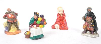 ROYAL DOULTON - COLLECTION OF FOUR FIGURES INCLUDING MINIATURES