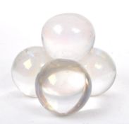 19TH CENTURY IRIDESCENT GLASS STACKING SPHERES