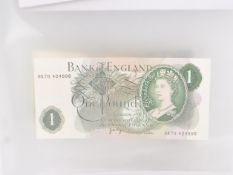 COLLECTION OF UNCIRCULATED BANK OF ENGLAND £1 NOTES