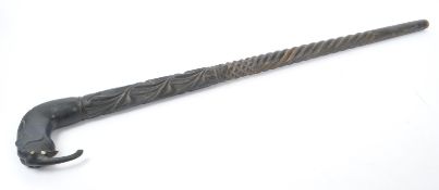 EARLY 20TH CENTURY SRI LANKAN ELEPHANT WALKING STICK