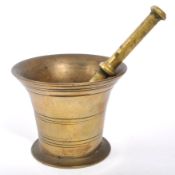 VICTORIAN 19TH CENTURY BRASS PESTLE & MORTAR