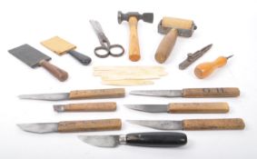 COLLECTION OF LEATHER MAKING / SHOEMAKING / TANNERY TOOLS