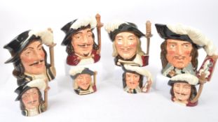 ROYAL DOULTON - CHARACTER JUGS THREE MUSKETEERS