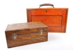 MID CENTURY OAK ENGINEERS TOOL CHEST