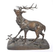 AFTER FERDINAND PAUTROT - 19TH CENTURY BRONZE STAG