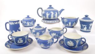 WEDGWOOD - EARLY 20TH CENTURY JASPERWARE PART TEA SERVICE