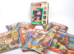 RAW / KERANG - LARGE COLLECTION OF ROCK MAGAZINES