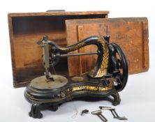 19TH CENTURY JONES SWAN NECK SEWING MACHINE