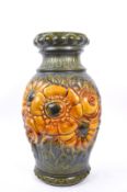 LARGE 20TH CENTURY WEST GERMAN POTTERY VASE