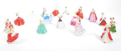 ROYAL DOULTON - COLLECTION OF PRETTY LADIES MINIATURE FIGURES