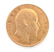 EDWARD VII 1907 22CT GOLD FULL SOVEREIGN
