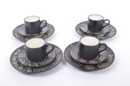 HABITAT - 20TH CENTURY SCRAFFITO COFFE SET