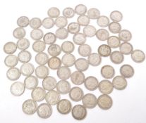 COLLECTION 66 PRE-1947 BRITISH SHILLING COINS