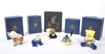 OLD TUPTON WARE - COLLECTION OF FIGURES AND LIDDED POT