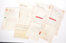 SEVEN VICTORIAN & EDWARDIAN VELLUM DOCUMENTS