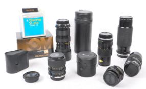OLYMPUS - COLLECTION OF O/OM MOUNT LENS & ACCESSORIES