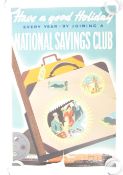 1950S NATIONAL SAVINGS CLUB ADVERTISING POSTER