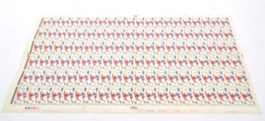 COMPLETE SHEET 120 1966 WORLD CUP WINNERS 4D STAMPS