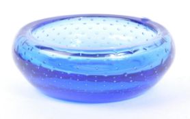 WHITEFRIARS - MID CENTURY 1960S BLUE BUBBLE CONTROL BOWL