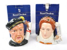 ROYAL DOULTON - TWO CHARACTER JUGS INCLUDING QUEEN ELIZABETH I