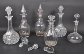 COLLECTION GEORGE III & VICTORIAN GLASS DECANTERS