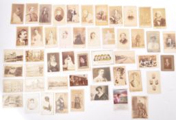 COLLECTION OF CARTE DE VISITE VICTORIAN PORTRAIT PHOTOGRAPHS
