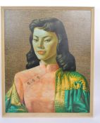 AFTER VLADIMIR TRETCHIKOFF - MISS WONG RETRO FRAMED PRINT