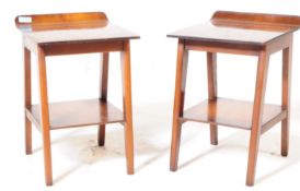 MID CENTURY 1970S PAIR OF SIDE TABLES