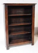 19TH CENTURY VICTORIAN OAK OPEN WINDOW BOOKCASE