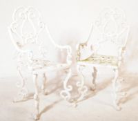PAIR OF 19TH CENTURY VICTORIAN CAST IRON GARDEN CHAIRS